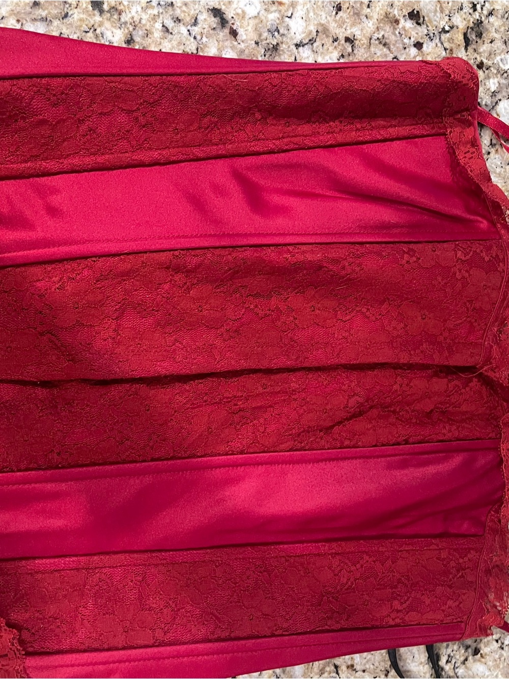 Charlotte Russe Red Lace-Panel Pencil Skirt